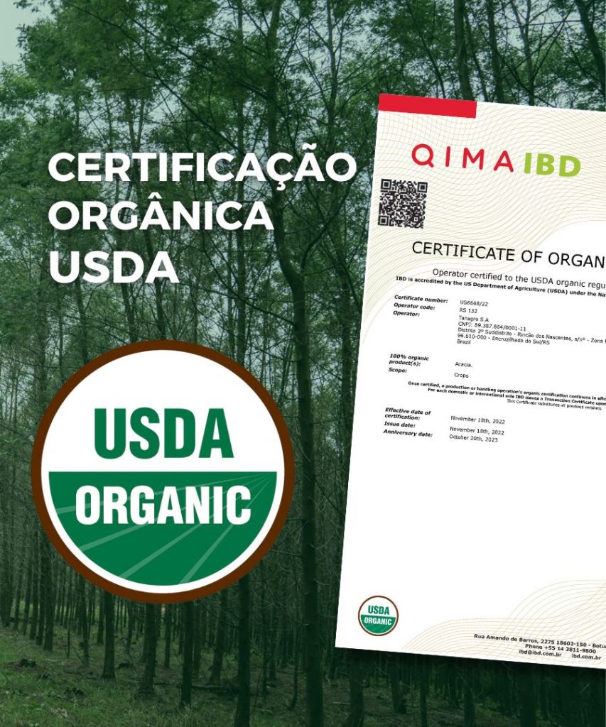 Floresta de Acácia Negra da Tanac conquista certificação orgânica
